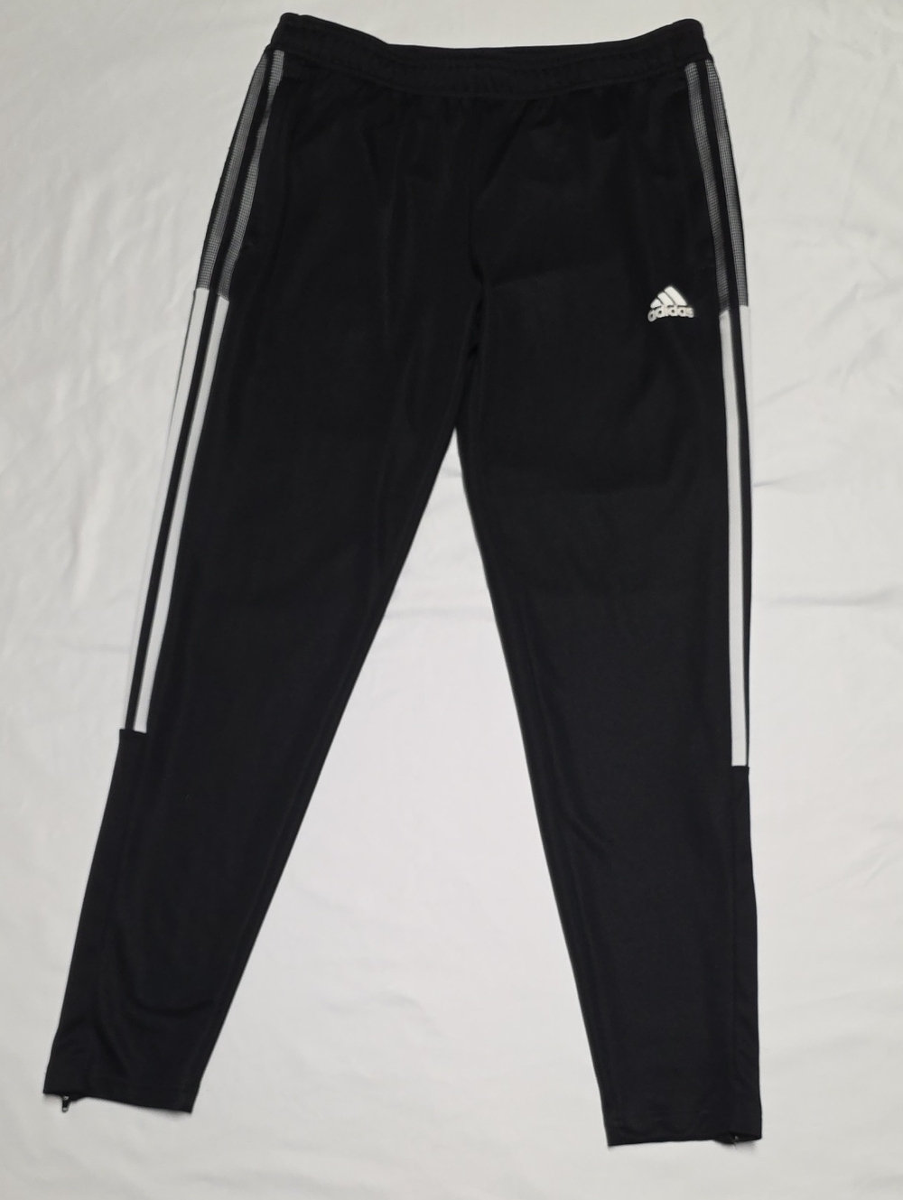 adidas Black Men's Joggers with White Side Stripes